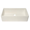 ALFI brand AB536-W White 36" Smooth Apron Single Bowl Fireclay Farm Sink