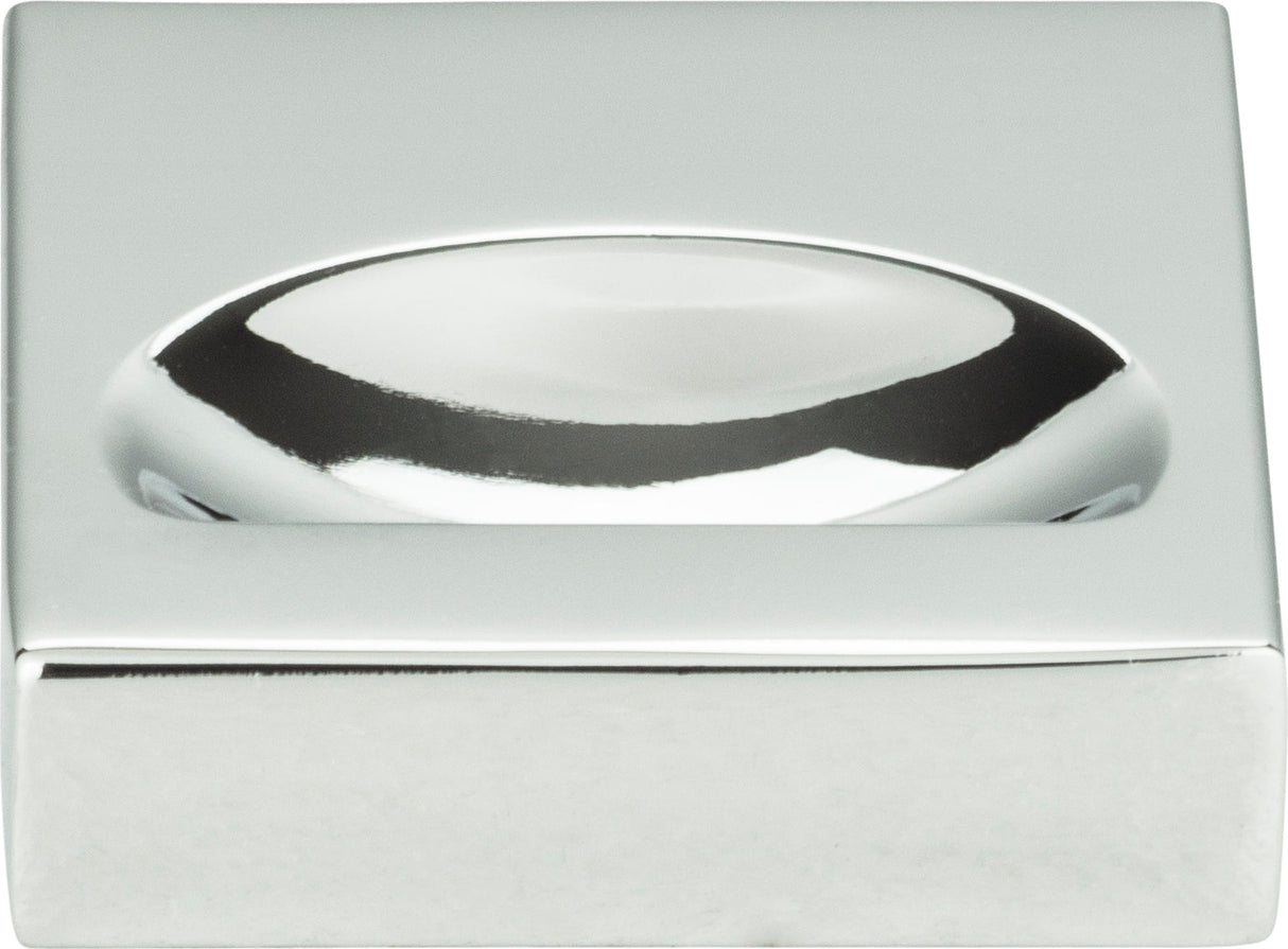 Atlas Homewares Thin Square Knob 1 1/4 Inch Polished Chrome