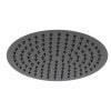 Matte Black Stainless Steel 12" Round Ultra-Thin Rain Shower Head