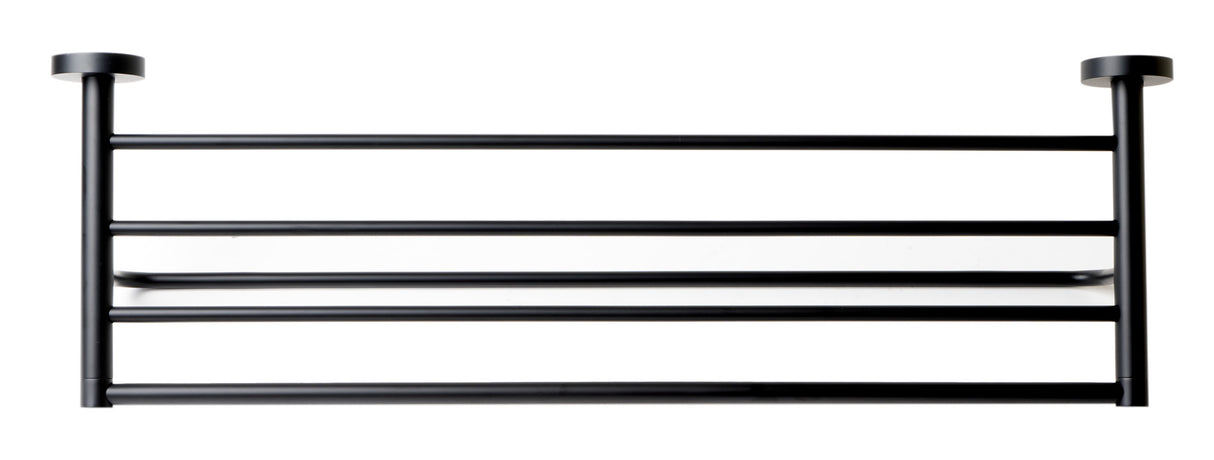 Black Matte 26" Towel Bar & Shelf