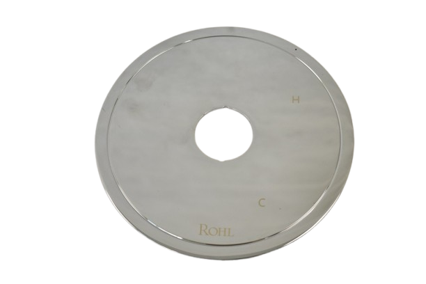 Rohl Round FACEPLATE Escutcheon ONLY with Modern Etching in Polished Chrome for The RCT-1 1/2^ Pressure Balance Rough Valve Body Without Diverter