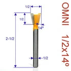 1 pc 1/4" SH 14° Dovetail 1/2 Diamete Router Bit Set For Omni jig (43775)