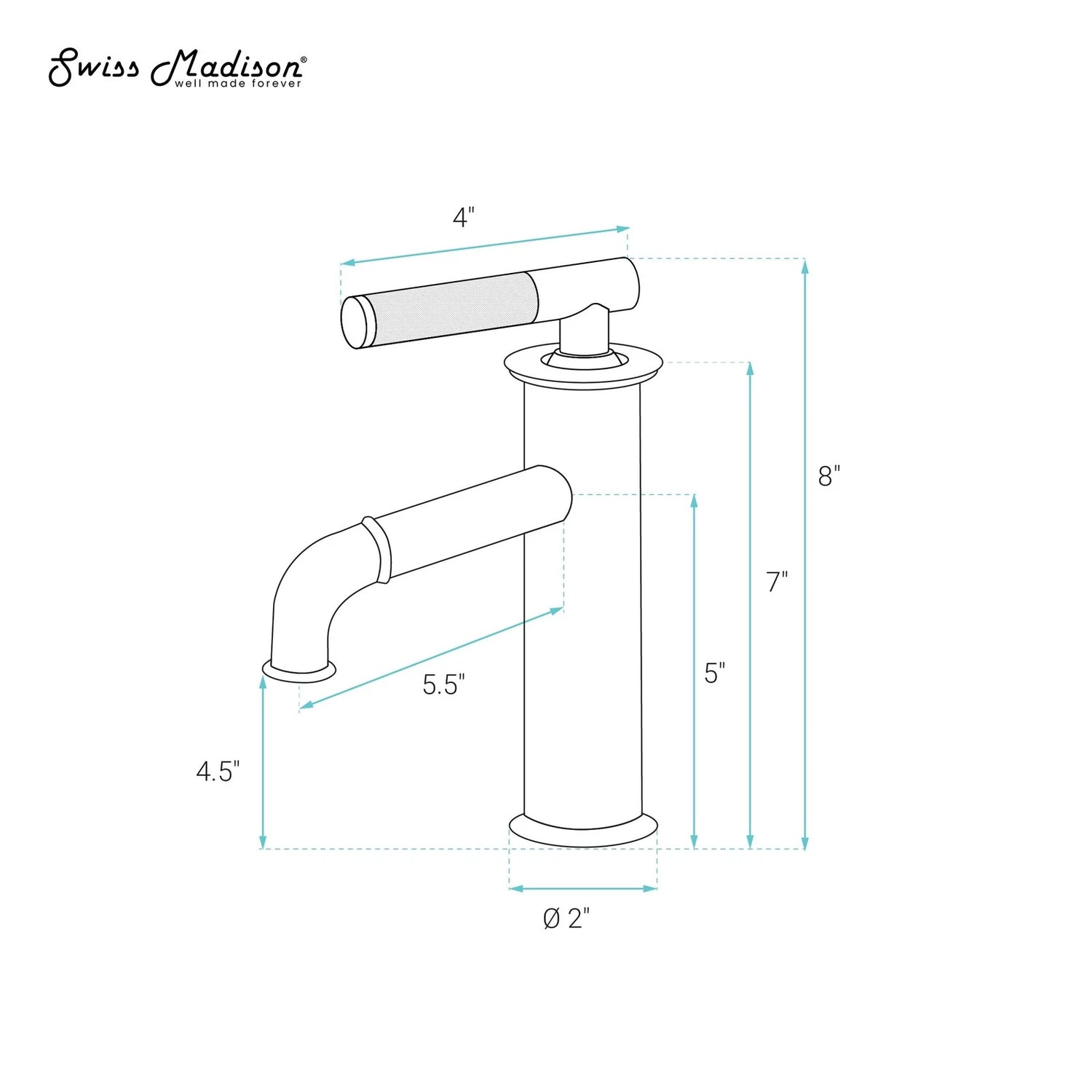 Avallon Single Hole, Single-Handle Sleek, Bathroom Faucet in Brushed Nickel