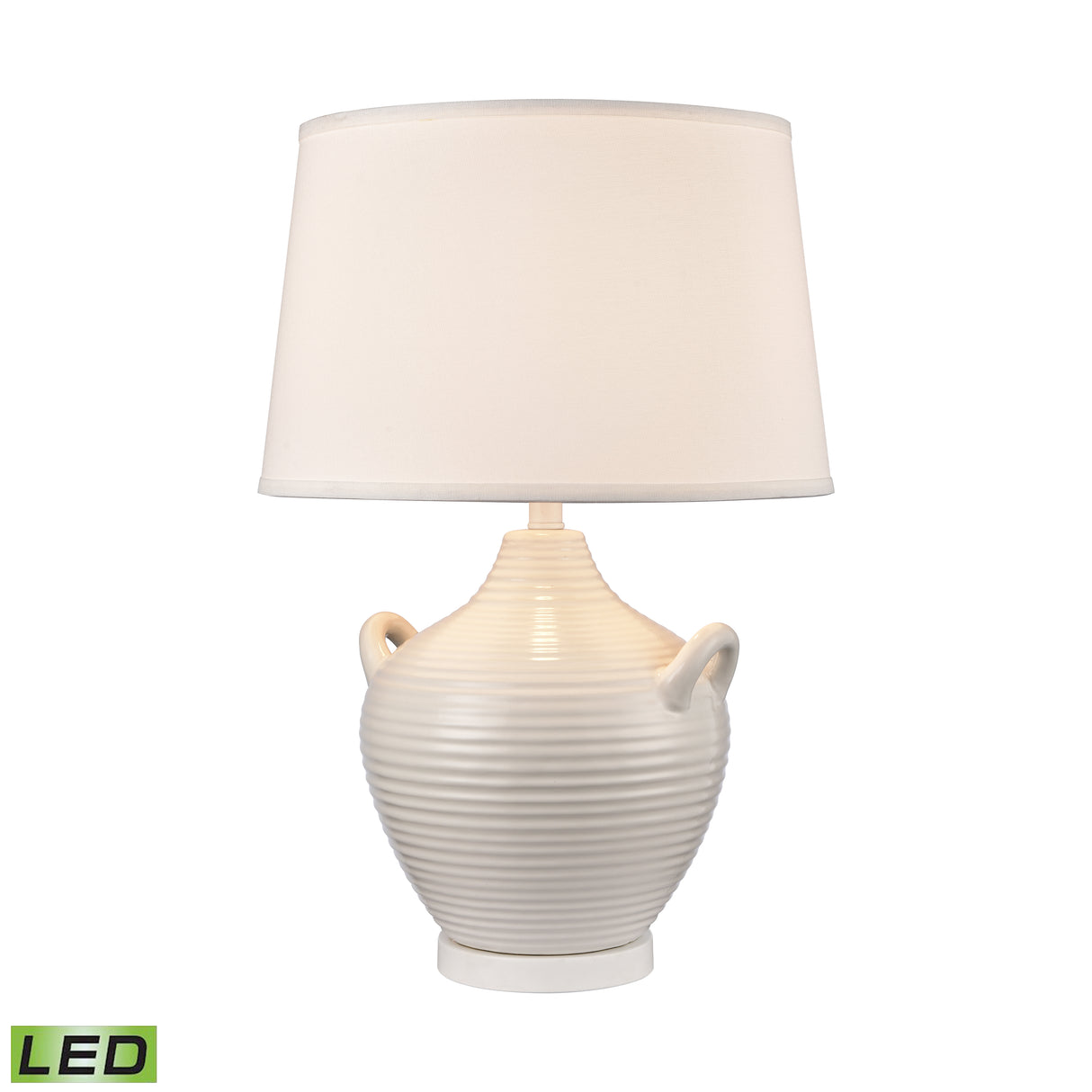 Elk S0019-10343-LED Oxford 25'' High 1-Light Table Lamp - White - Includes LED Bulb