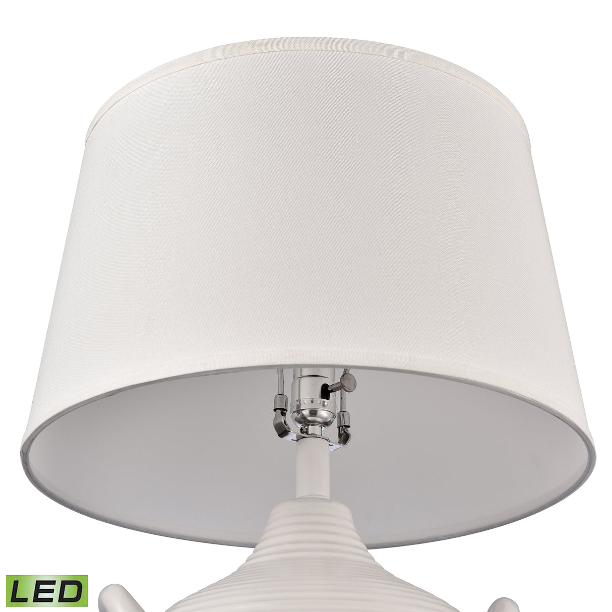 Elk S0019-10343-LED Oxford 25'' High 1-Light Table Lamp - White - Includes LED Bulb