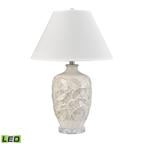 Elk S0019-11147-LED Goodell 27.5'' High 1-Light Table Lamp - White Glazed - Includes LED Bulb