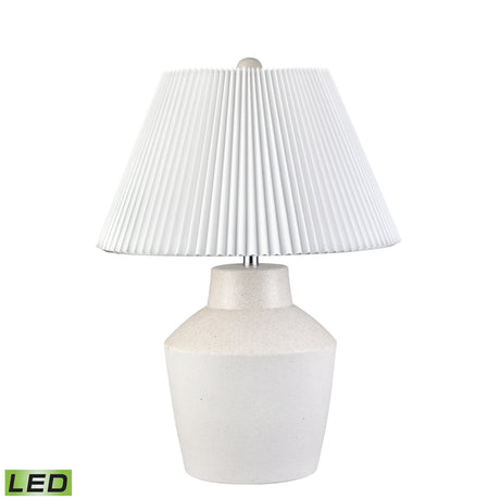 Elk S0019-11572-LED Wellfleet 27'' High 1-Light Table Lamp - White Glaze - Includes LED Bulb