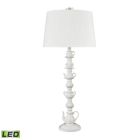 Elk S0019-8582-LED Rosetta Cottage 35'' High 1-Light Table Lamp - Matte White - Includes LED Bulb
