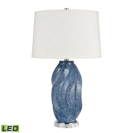 Elk S0019-9538-LED Blue Swell 28'' High 1-Light Table Lamp - Includes LED Bulb