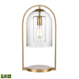 Elk S0019-9579-LED Bell Jar 20'' High 1-Light Desk Lamp - Aged Brass - Includes LED Bulb