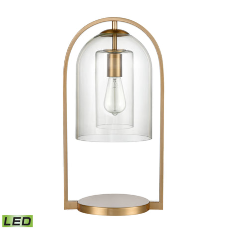 Elk S0019-9579-LED Bell Jar 20'' High 1-Light Desk Lamp - Aged Brass - Includes LED Bulb