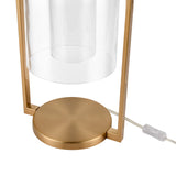 Elk S0019-9579 Bell Jar 20'' High 1-Light Desk Lamp - Aged Brass