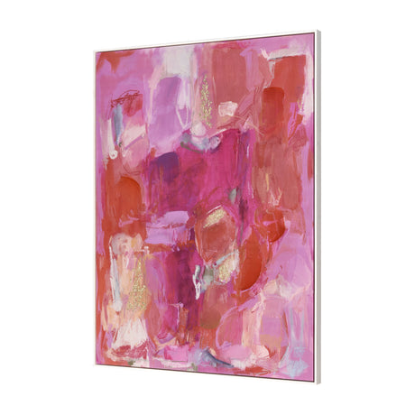Elk S0056-10451 Pink Flush Abstract Framed Wall Art