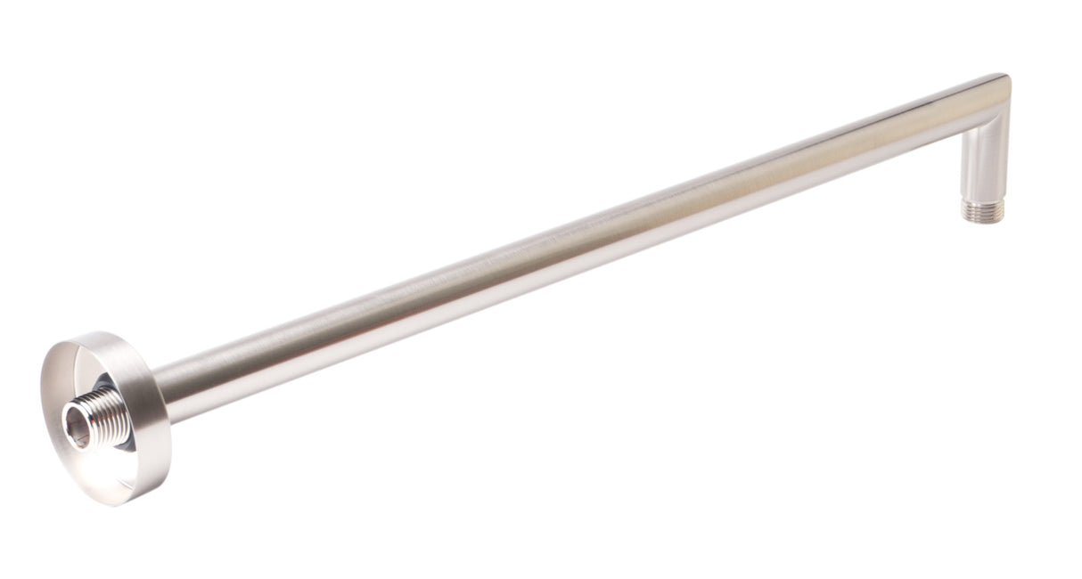 Brushed Nickel 20" Round Wall Shower Arm