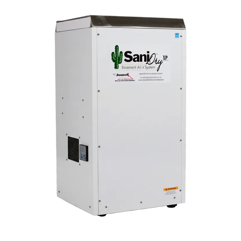 SaniDry basement air system on a white background