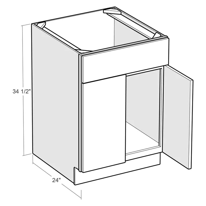 Navy Blue Shaker Single Vanity Sink Base Cabinet