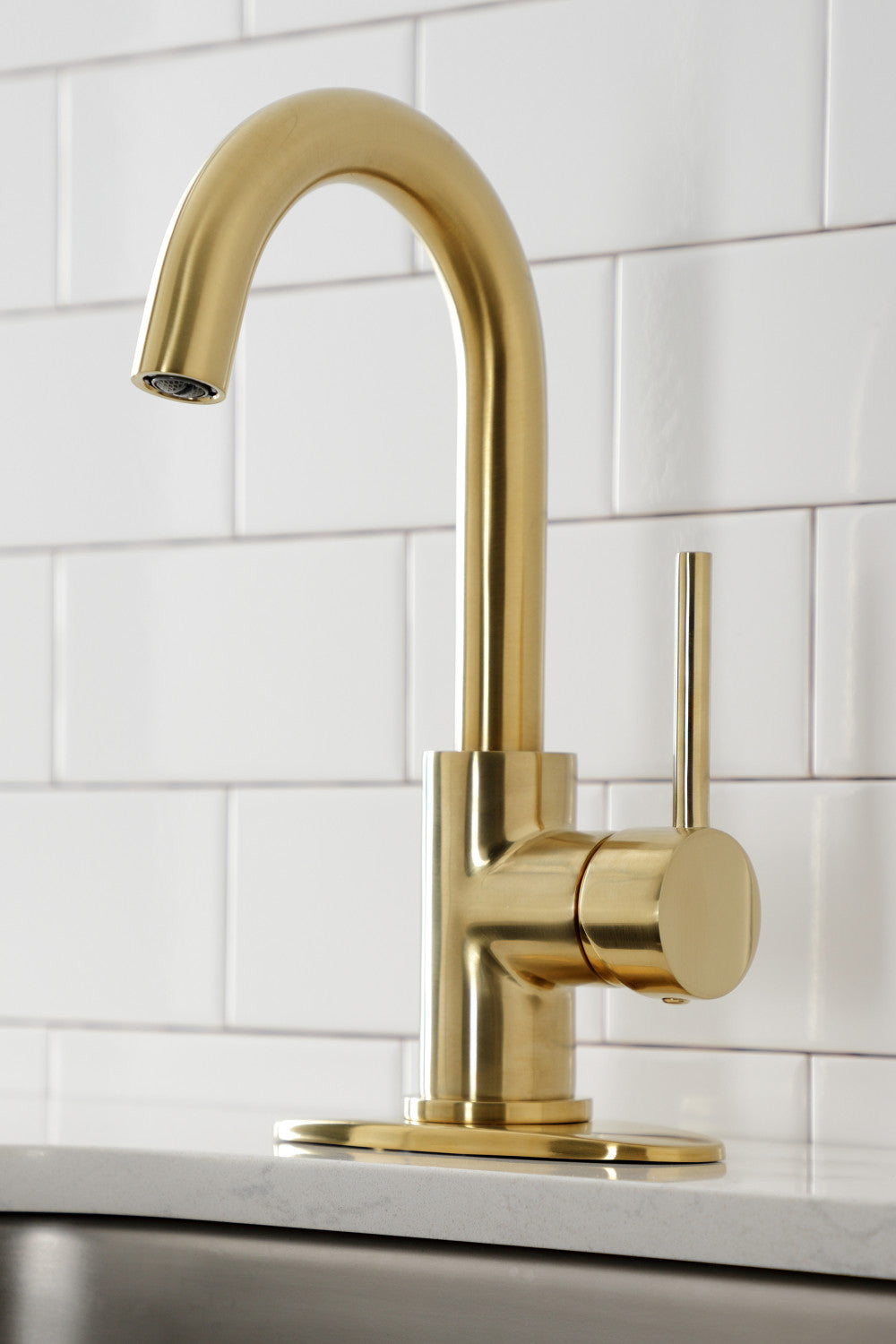 Kingston Brass LS8533DL Concord Single-Handle Bar Faucet, Brushed Brass