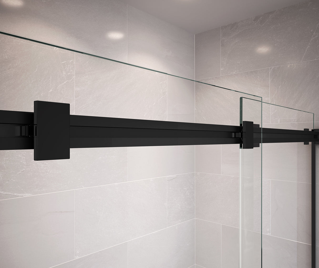 MAAX 136272-900-340-000 Duel 56-58 ½ x 70 ½-74 in. 8mm Bypass Shower Door for Alcove Installation with Clear glass in Matte Black