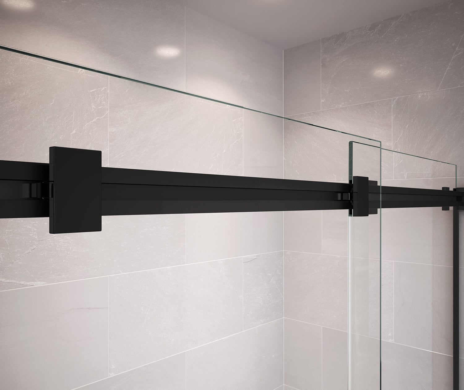 MAAX 136272-900-340-000 Duel 56-58 ½ x 70 ½-74 in. 8mm Bypass Shower Door for Alcove Installation with Clear glass in Matte Black