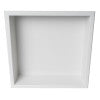 ALFI brand 16" x 16" White Matte Stainless Steel Square Single Shelf Bath Shower Niche