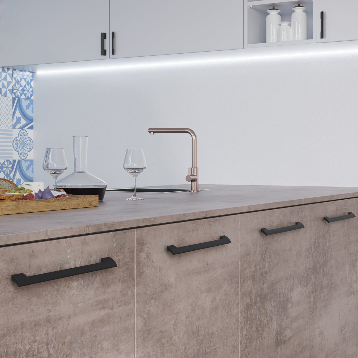 Atlas Homewares Atwood Pull 8 13/16 Inch (c-c) Matte Black