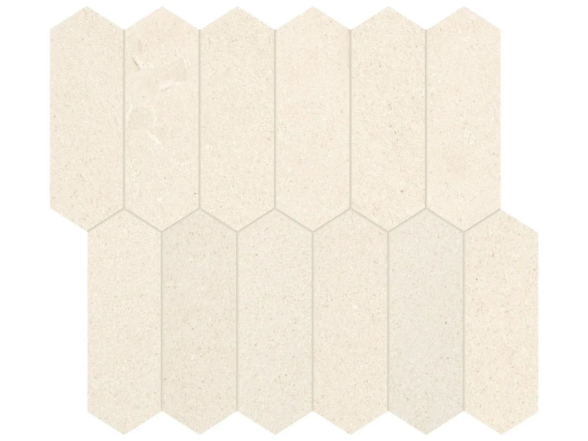 Anatolia Tile 2X6 Serene Ivory Picket Honed Limestone Mosaic 5001-0266-0 * 1 Sheet = .87 Sqft * Serene Ivory Picket 2x6 - premium natural stone mosaic tile from Anatolia Tile, available at PoshHaus showroom in Keene, NH