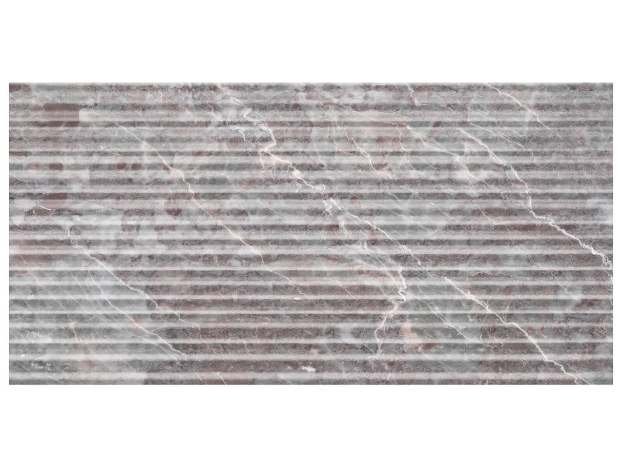 Anatolia Tile 12X24 Sereno Burgundy Curva Honed Marble Tile 5000-0655-0 Sereno Burgundy Curva 12x24 - premium natural stone mosaic tile from Anatolia Tile, available at PoshHaus showroom in Keene, NH