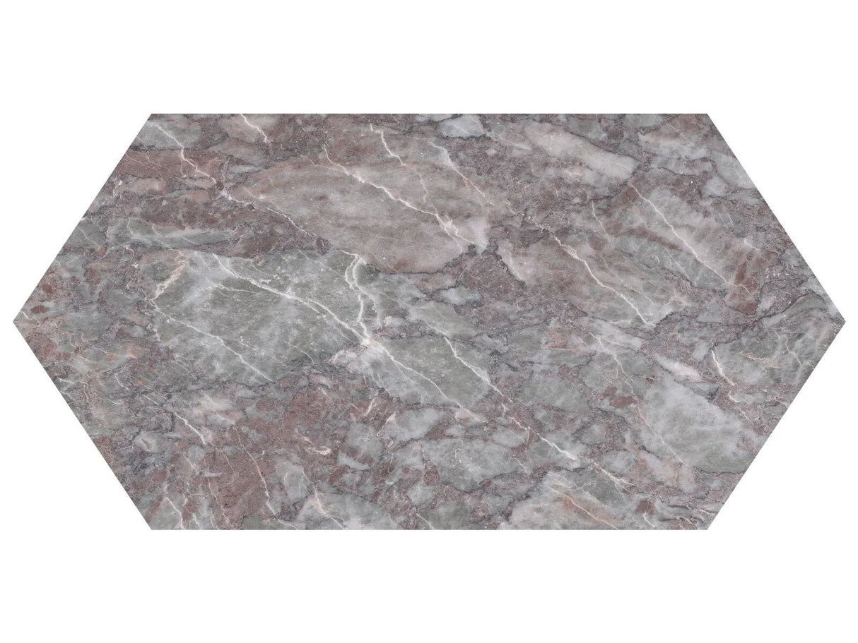 Anatolia Tile 24 Inch Sereno Burgundy Picket Honed Marble Tile 5000-0654-0 - 12X24 Picket Sereno Burgundy Picket - premium natural stone mosaic tile from Anatolia Tile, available at PoshHaus showroom in Keene, NH