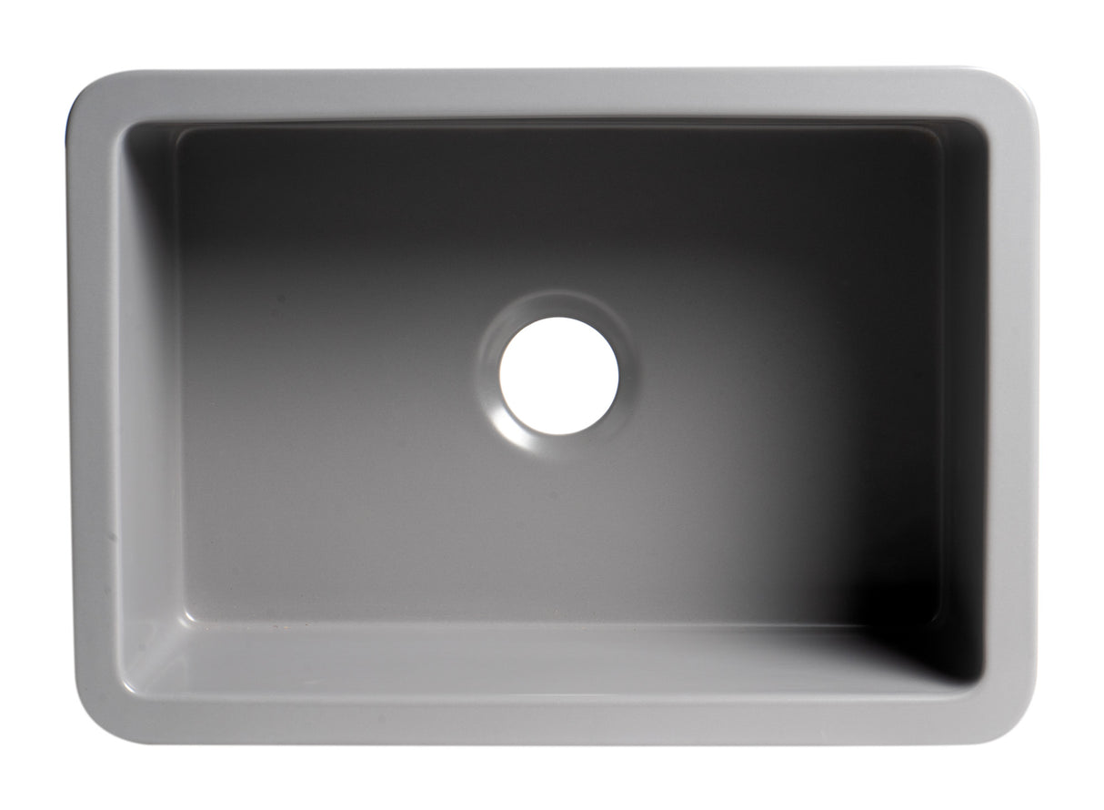 Gray Matte 27" x 18" Fireclay Undermount / Drop In Firelcay Kitchen Sink