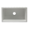 ALFI brand AB3018HS-W 30 inch White Reversible Smooth / Fluted Single Bowl Fireclay Farm Sink