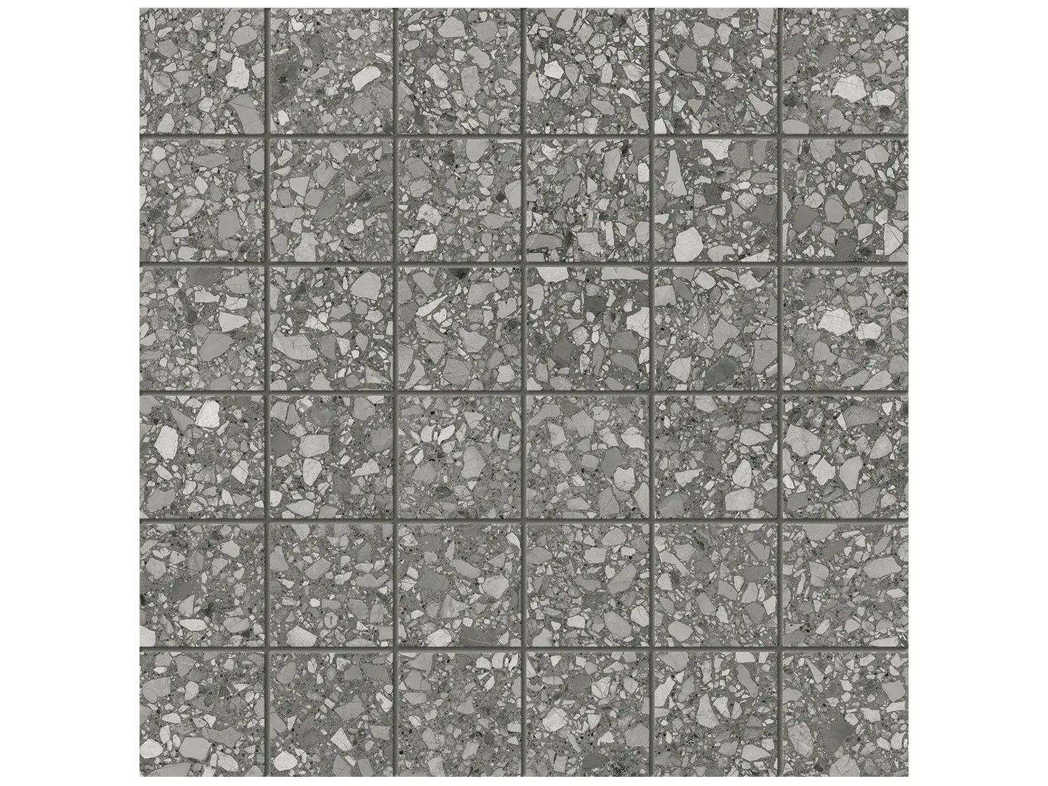 Anatolia Tile 2X2 Station Shadow Matte 36 Piece Porcelain Mosaics. 1 Sheet = .96 Sq. Ft. 4501-0319-0 (63-669) Shadow 2x2 - premium natural stone mosaic tile from Anatolia Tile, available at PoshHaus showroom in Keene, NH