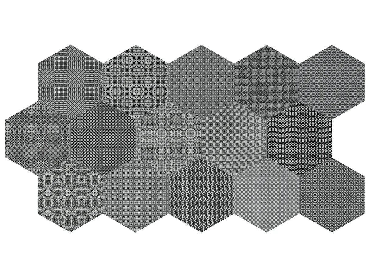 Anatolia Tile 8 In Hex Tapestri Silk 4500-0987-0 Blend Silk Blend Hexagon 8.5x8.5 - premium natural stone mosaic tile from Anatolia Tile, available at PoshHaus showroom in Keene, NH