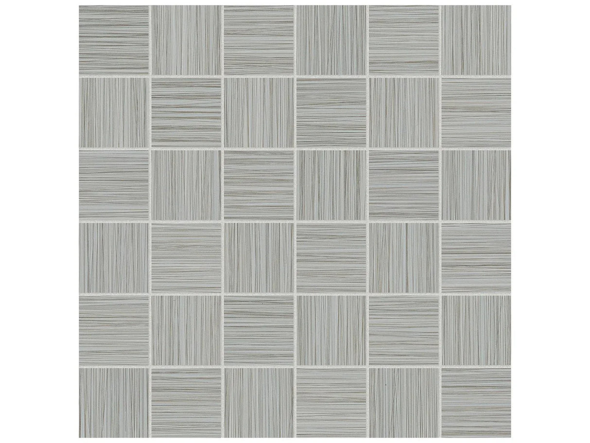 Anatolia Tile 2X2 Zera Annex Silver Matte 36 Piece Porcelain Moisaics. 1 Sheet = .96 Sq. Ft. 4501-0312-1 Silver 2x2 - premium natural stone mosaic tile from Anatolia Tile, available at PoshHaus showroom in Keene, NH