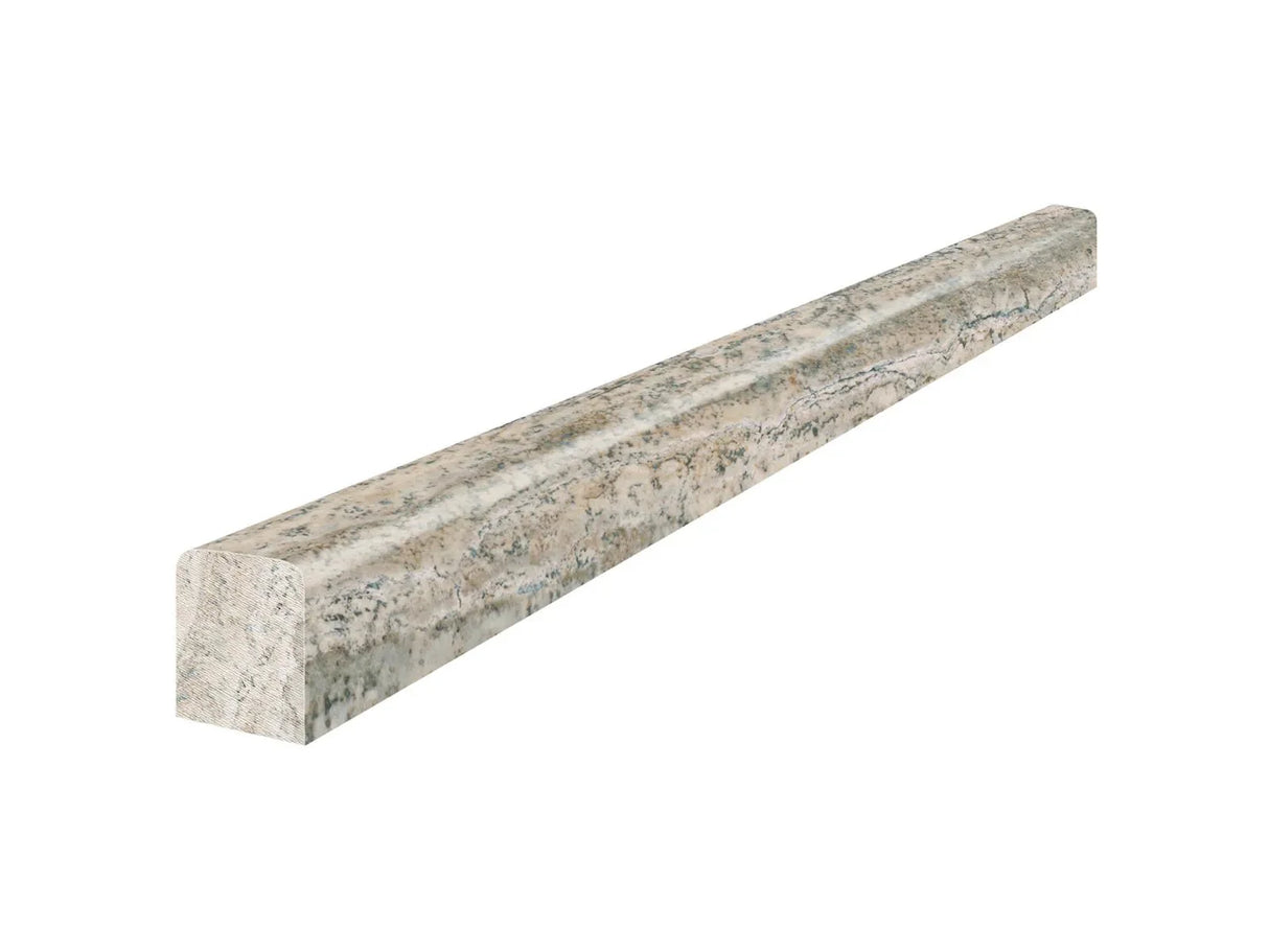 Anatolia Tile 1/2X12 Silver Ash Filled & Honed Travertine Deco-Bar 5002-0125-0 - Mini 1/2" X 12" Silver Ash Deco-Bar 1/2x12 - premium natural stone mosaic tile from Anatolia Tile, available at PoshHaus showroom in Keene, NH