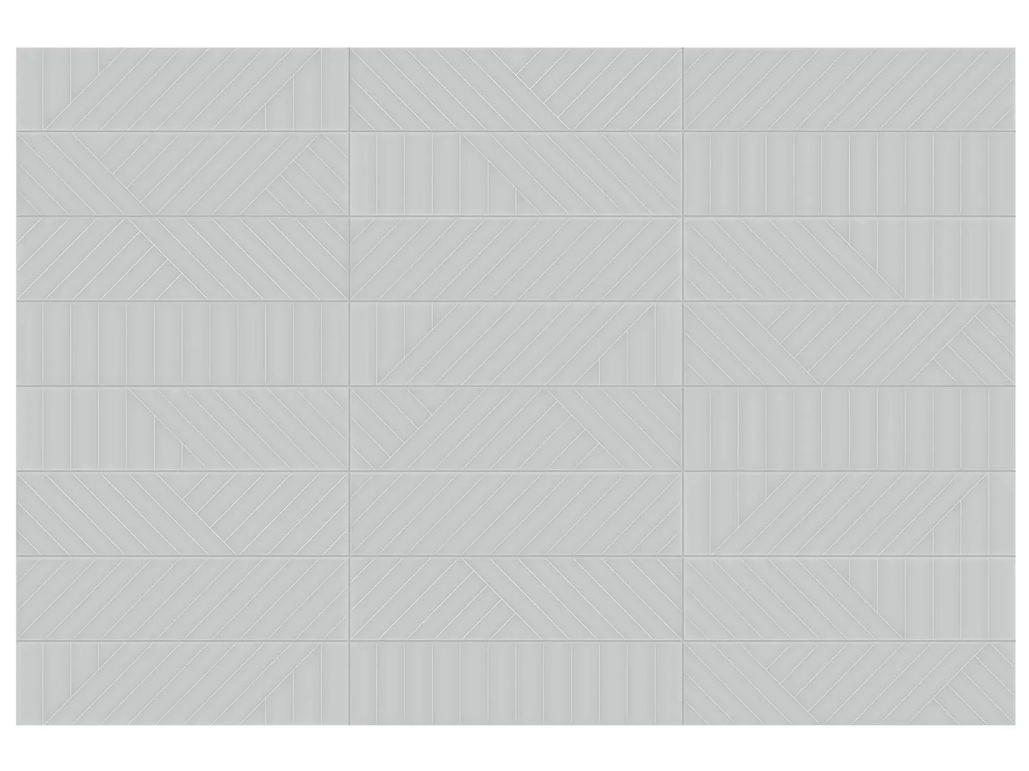 Anatolia Geometra 3X12 Maze Silver Glossy Ceramic Wall Tile 4000-0315-0 Silver Maze 3x12 - premium natural stone mosaic tile from Anatolia Tile, available at PoshHaus showroom in Keene, NH