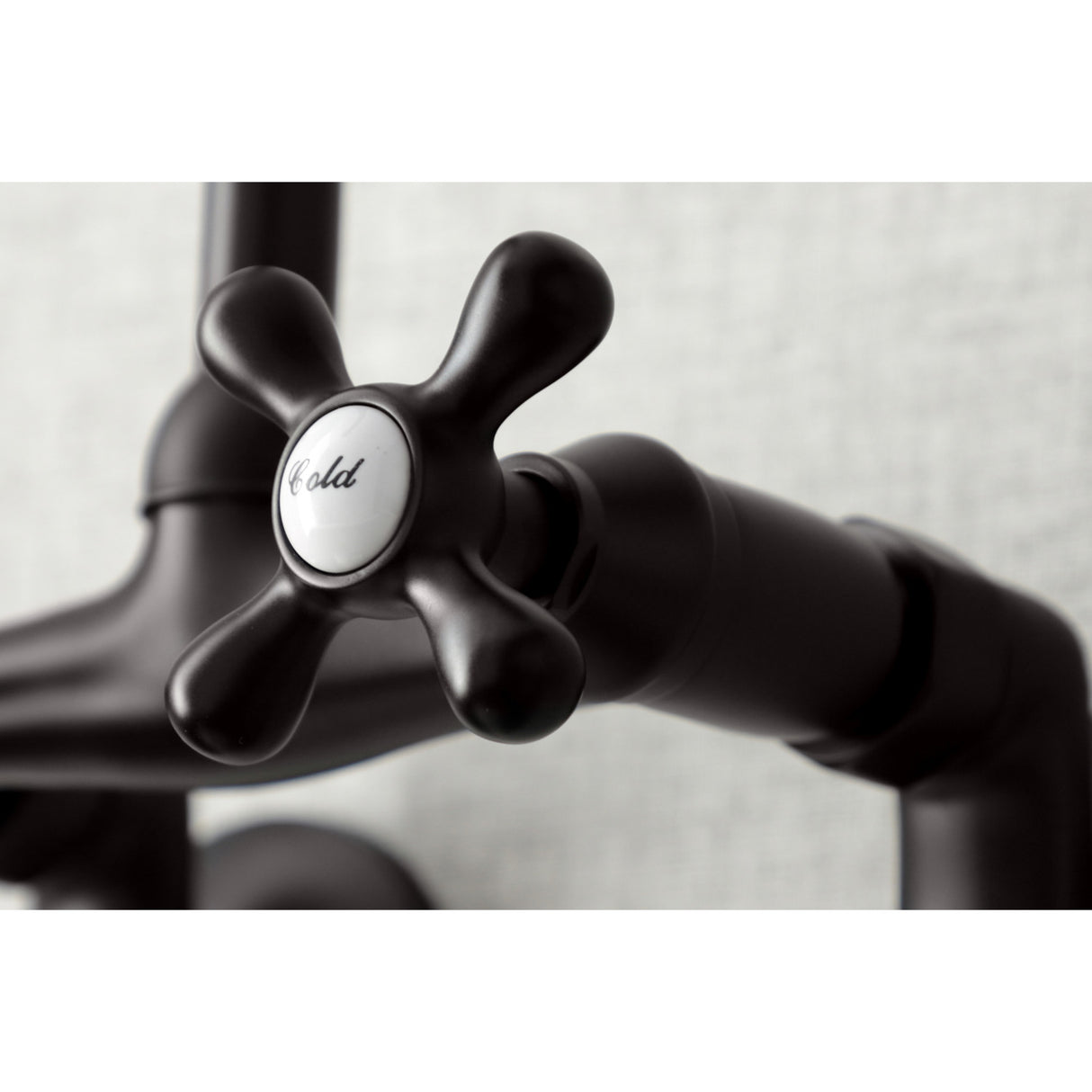 Kingston Brass KS214ORB Kingston Two Handle Wall Mount Kitchen Faucet, Oil Rubbed Bronze