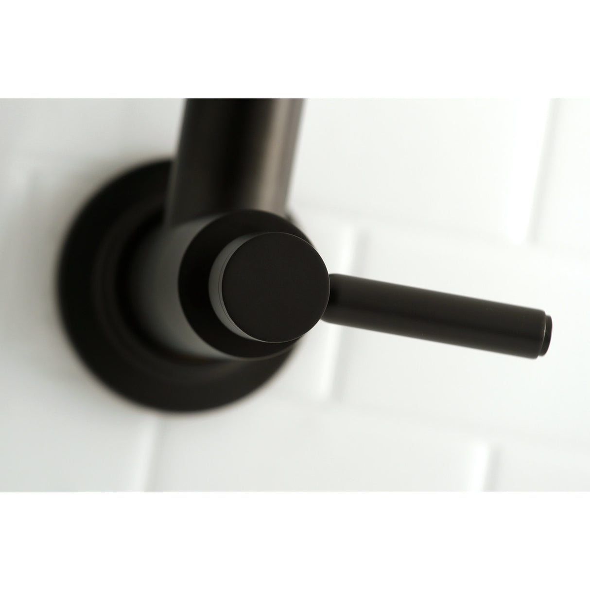 Kingston Brass KS8100DL Concord Wall Mount Pot Filler Kitchen Faucet, Matte Black