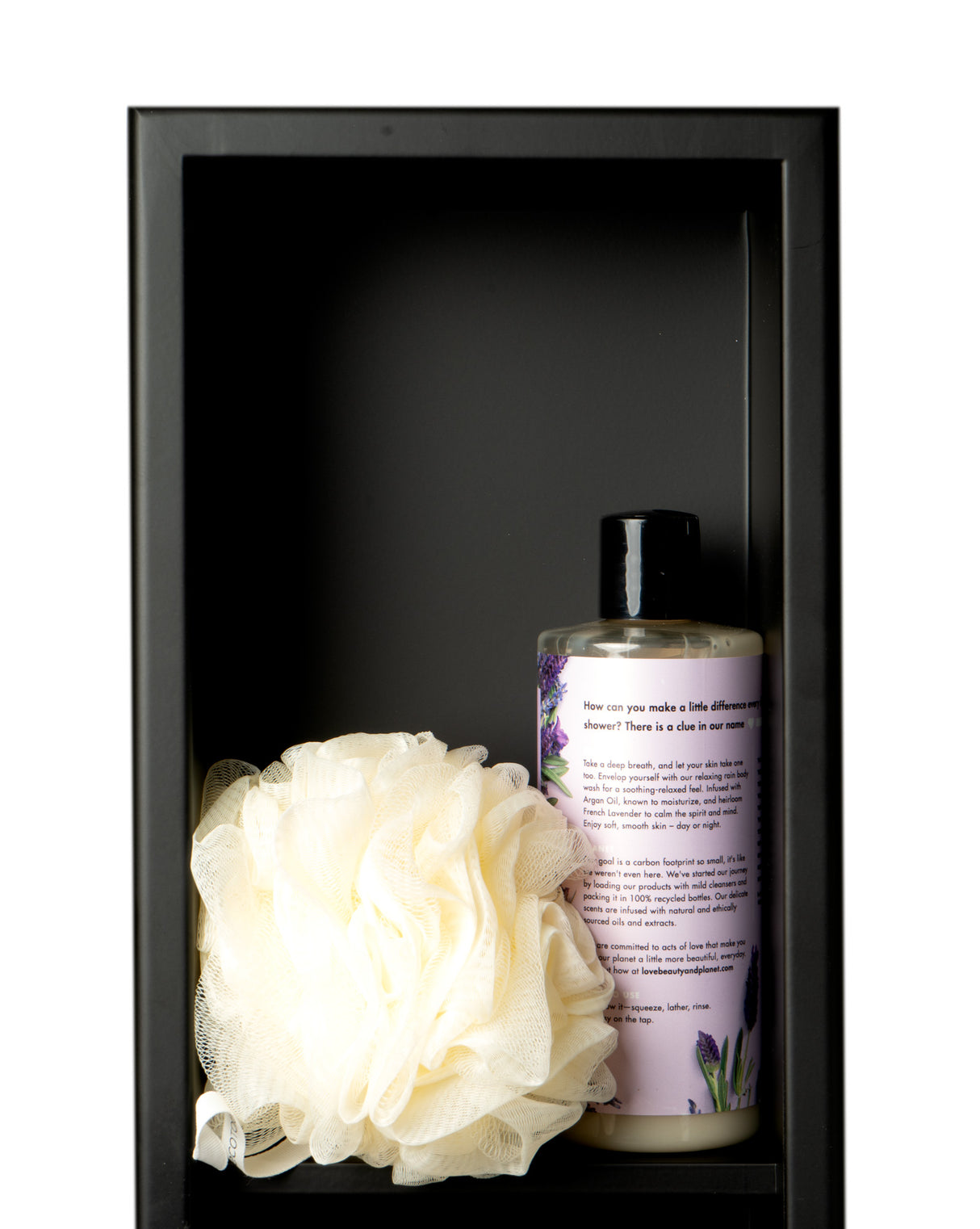 ALFI brand 8" x 36" Black Matte Stainless Steel Vertical Triple Shelf Bath Shower Niche