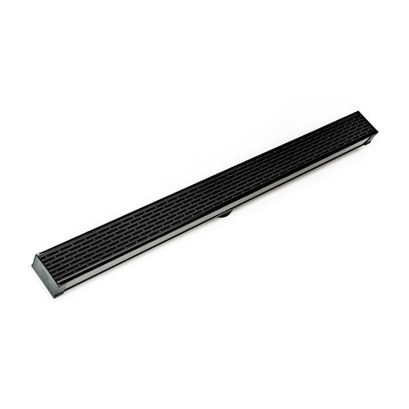 Infinity Drain S-LT 6548  48" S-PVC Series Low Profile Complete Kit with 2 1/2" Perforated Offset Slot Grate