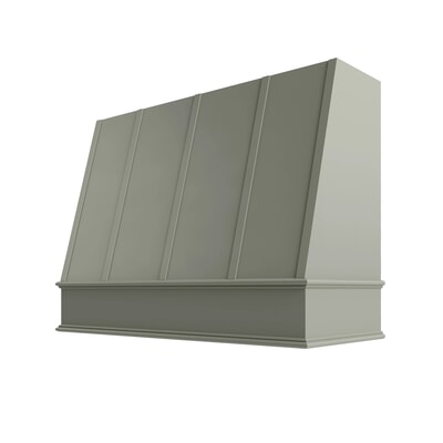 Shaker Moss Angled Hood with Strapping Flat Trim - 48" W x 48" H