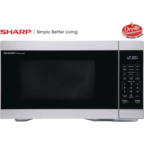 Sharp SMC1162HS 1.1 CF Countertop Microwave Oven, Orville Redenbacher's Certified