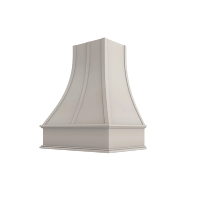 Shaker Sand Curved Hood with Strapping Flat Trim - 30" W x 30" H