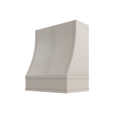 Shaker Sand Sloped Hood with Strapping Flat Trim - 30" W x 30" H