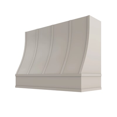 Shaker Sand Sloped Hood with Strapping Flat Trim - 48" W x 36" H