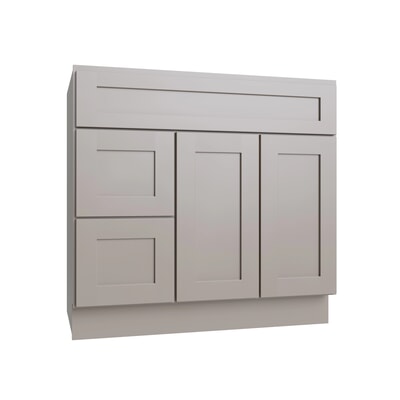 Shaker Sand Vanity Sink Base Left Drawer Stacking Cabinet - 36" W