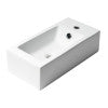 ALFI brand ABC116 White 20" Small Rectangular Wall Mounted Ceramic Sink with Faucet Hole