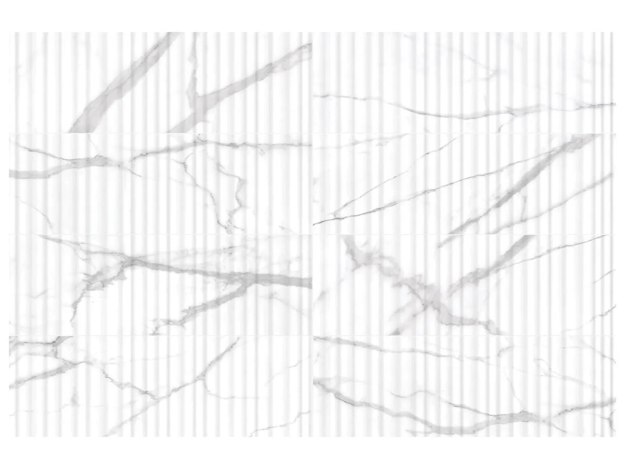 Anatolia Tile 12X36 Raffino Alto Statuario Matte 4000-0265-0 Statuario Valore Alto - premium natural stone mosaic tile from Anatolia Tile, available at PoshHaus showroom in Keene, NH