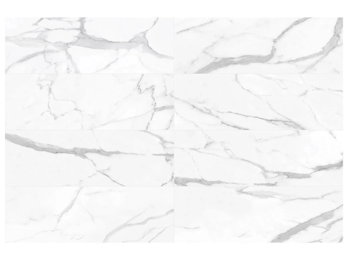 Anatolia Tile 12X36 Raffino Plane Statuario Matte 4000-0273-0 Statuario Valore - premium natural stone mosaic tile from Anatolia Tile, available at PoshHaus showroom in Keene, NH