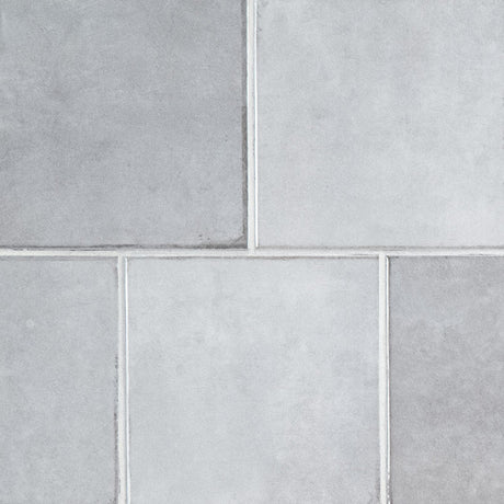 Renzo sterling 5x5 glossy ceramic gray wall tile NRENSTE5X5 product shot angle view #Size_5"x5"