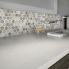 stonella hexagon 11.02 in. x 12.76 in. glass mesh-mounted mosaic tile SMOT-GLS-STNELA6MM product shot wall view 2
